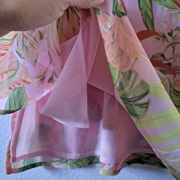 J. Jill Pink Tropical Floral Tunic - Picture 8 of 10